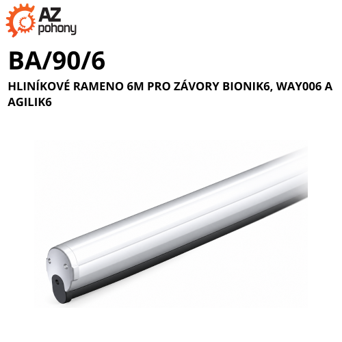 BA/90/6 - hliníkové rameno 6m pro závory BIONIK6, WAY006 A AGILIK6